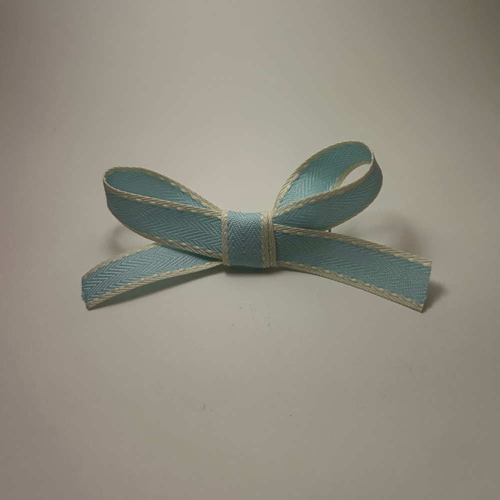 Elegant Blue Ribbon Bow clip